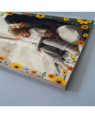 STAMPA SU LEGNO GIRASOLI