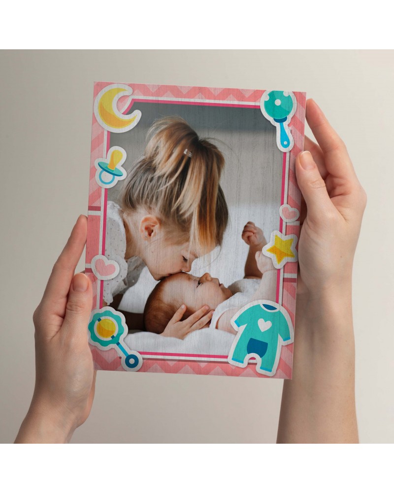 STAMPA SU LEGNO NASCITA BIMBA
